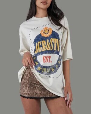 JGR & STN JGR & STN Remi Oversized T-shirt Ecru