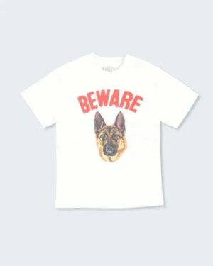 Market Market Beware Sign T-shirt White