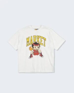 Market Market Betty Boop Dunking T-shirt Sky-Blue