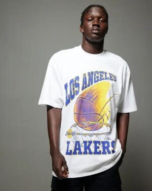 New Era New Era LA Lakers Oversized T-shirt White