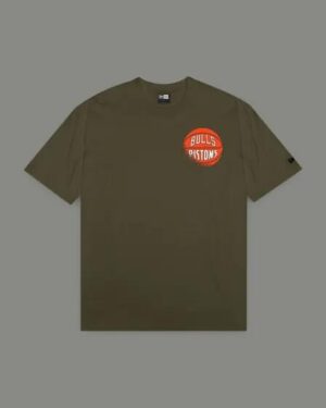 New Era New Era Bulls V Pistons Oversized T-shirt Dark Olive
