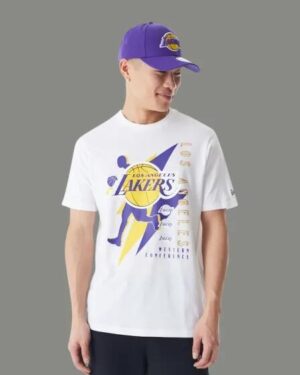 New Era New Era LA Lakers T-shirt White