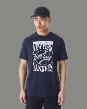 New Era New Era NY Yankees MLB Baseball Stack T-shirt Navy
