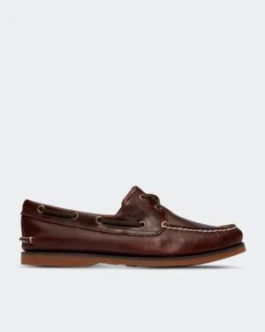 Timberland Timberland Mens 2-Eye Boat Shoe Medium Brown Full-Grain