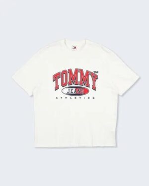 Tommy Hilfiger Tommy Hilfiger Logo Oversized T-shirt Ancient White