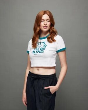 Tommy Hilfiger Tommy Hilfiger Cropped Slogan T-shirt White