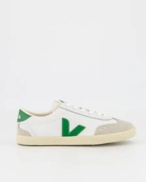 VEJA VEJA Womens Volley Canvas White Emeraude