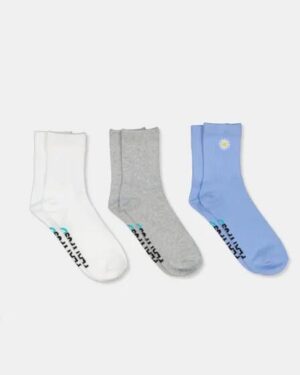 Platypus Socks Platypus Socks Platypus Half Crew 3 Pack Blue White Grey