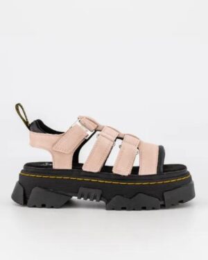 Dr Martens Dr Martens Womens Mattison 3 Strap Sandals Powder Pink Eh Suede