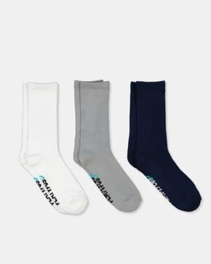 Platypus Socks Platypus Socks Platypus Crew 3 Pack White Grey Black