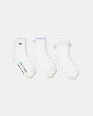 Platypus Socks Platypus Socks Platypus Half Crew Butterfly Socks 3 PK White Blue