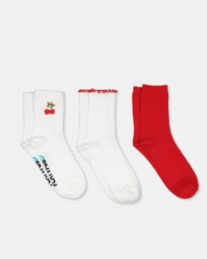 Platypus Socks Platypus Socks Platypus Half Crew 3 Pack Red Cherry Multi