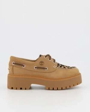 Timberland Timberland Womens Stone Street Boat Shoe Medium Beige Nubuck