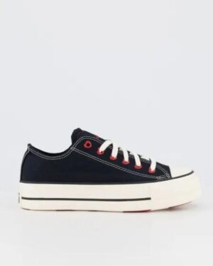 Converse Converse Womens Chuck Taylor All Star Hearts Lift Lows Black