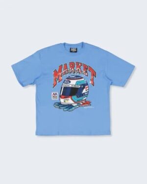 Market Market Racing Helmet Tee Blue