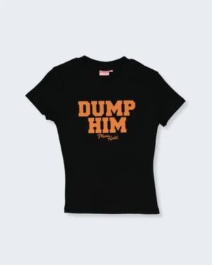 Threadheads Threadheads Womens Dump Him Baby Tee Black