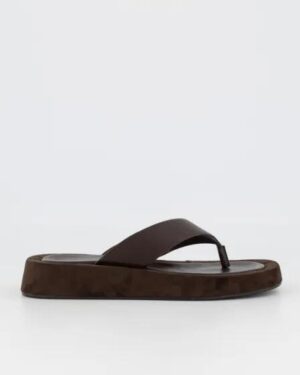 Billini Billini Womens Yzabelle Thong Dark Cacao Suede 12A