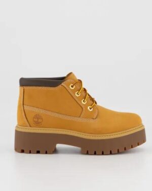 Timberland Timberland Womens Stone Street Mid Lace Up Waterproof Boot Wheat Nubuck