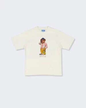 Market Market Folk Fitted Bear T-Shirt Unbleached-Cotton