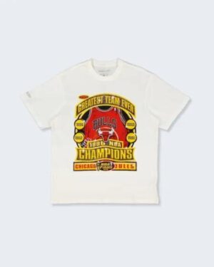 Mitchell & Ness Mitchell & Ness 1996 Chicago Bulls Champions Tee Vintage White